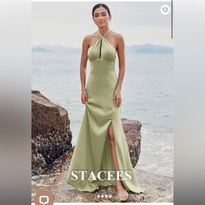 Dust sage / celadon Bridesmaid / prom dress